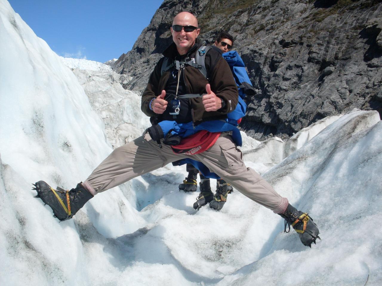 Heli hiking west coast glaciers