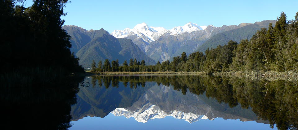 See Lake Matheson whilst staying at our Fox Glacier motel