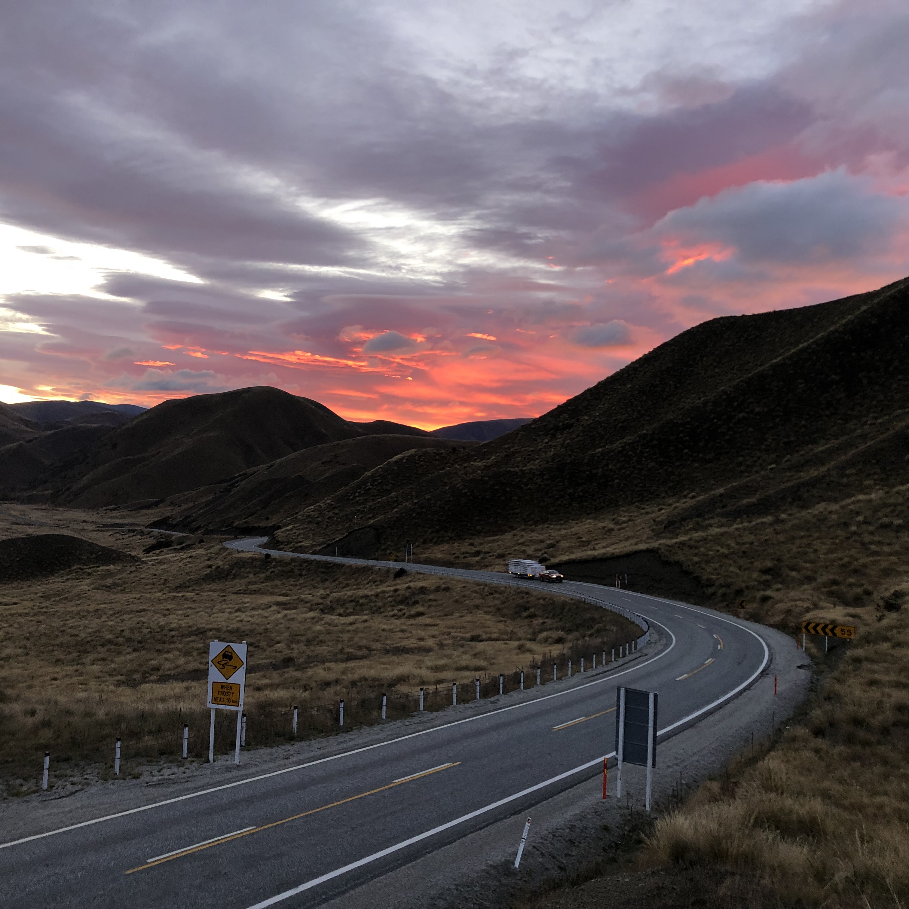 Sunrise on the Lindis Pass